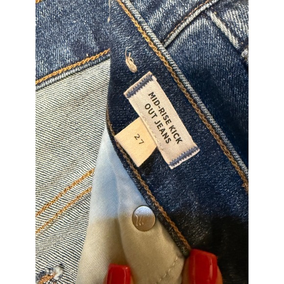 NWOT Madewell Mid-Rise Kick Out Jeans Women's Size 27 Dark Wash Denim - Picture 8 of 10